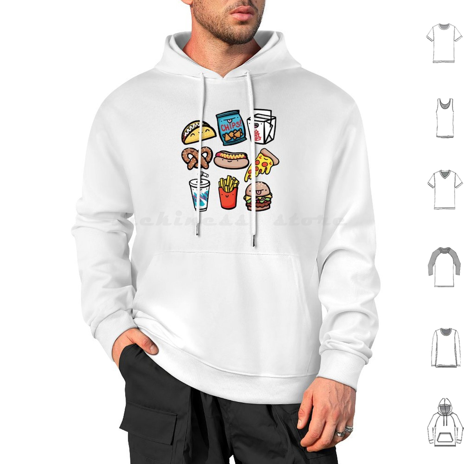 Baby Food Vector - Dudes Baby One-Piece Hoodie Cotton Long