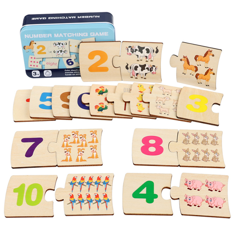Baby Food Game - Children Iron Box Number Enlightenment Paired