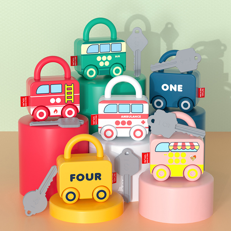 Baby Food Game - Baby Learning Lock with Key Car
