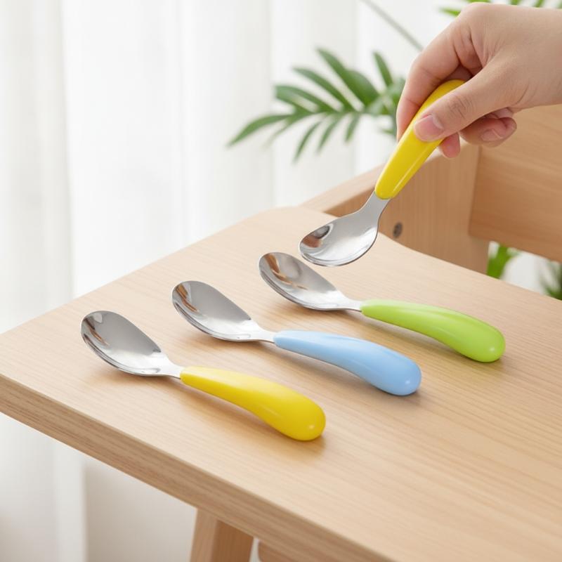 Baby Food Weaning - Creative Stainless Steel Toddler Weaning Spoon