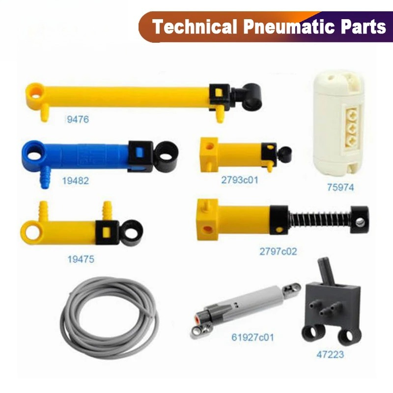 Lego Set Technic - 9 Pcs MOC Technical Pneumatic Parts
