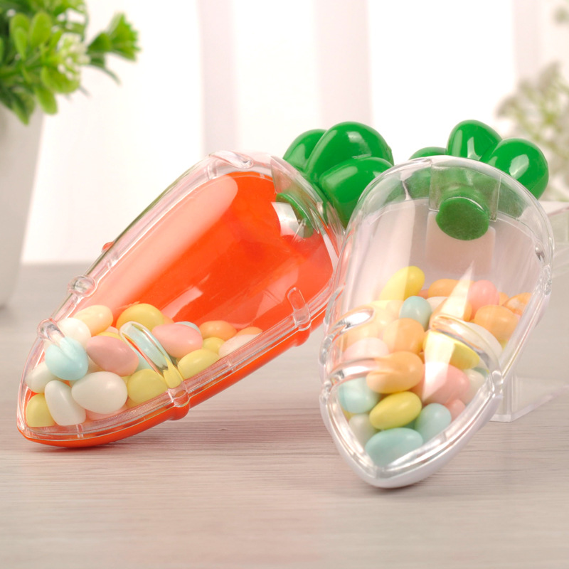 Baby Food Home - 3/1Pcs Clear Easter Plastic Carrots Creative