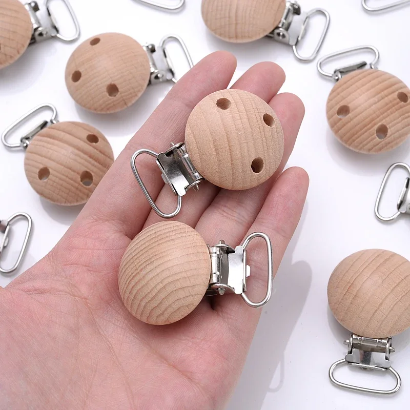 10Pcs Clips 30mm Round Natural - Baby Food Natural 评论和价格