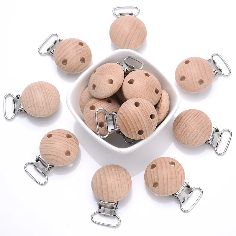 10Pcs Clips 30mm Round Natural - Baby Food Natural 评论和价格