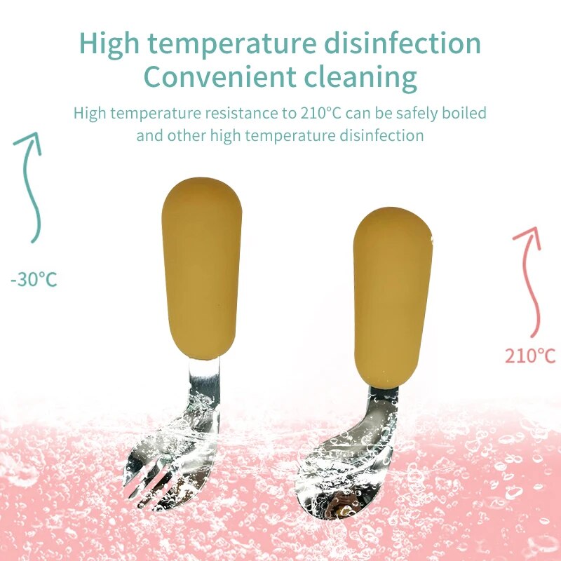 Baby Spoon Fork Set 316 Stainl - Baby Food Utensil 评论和价格