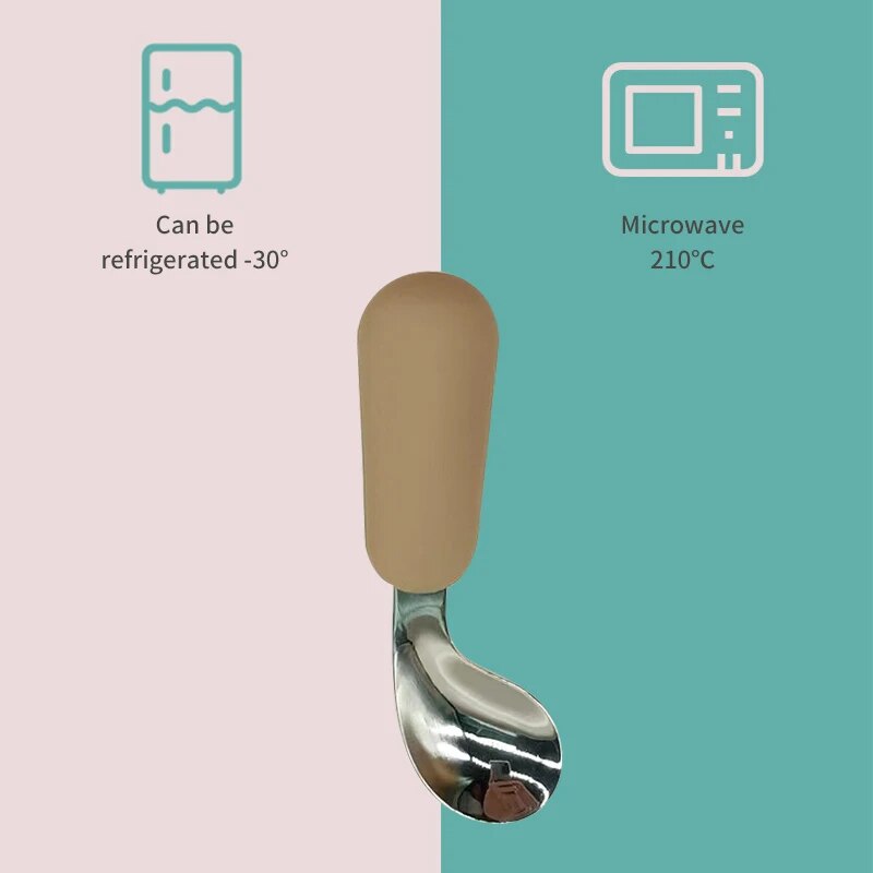 Baby Spoon Fork Set 316 Stainl - Baby Food Utensil 评论和价格