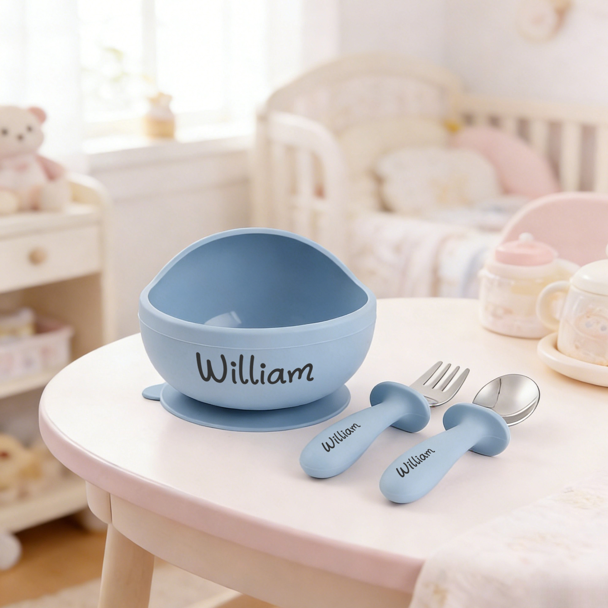 Personalized Silicone Bowl wit - Self Feed Spoon 评论和价格