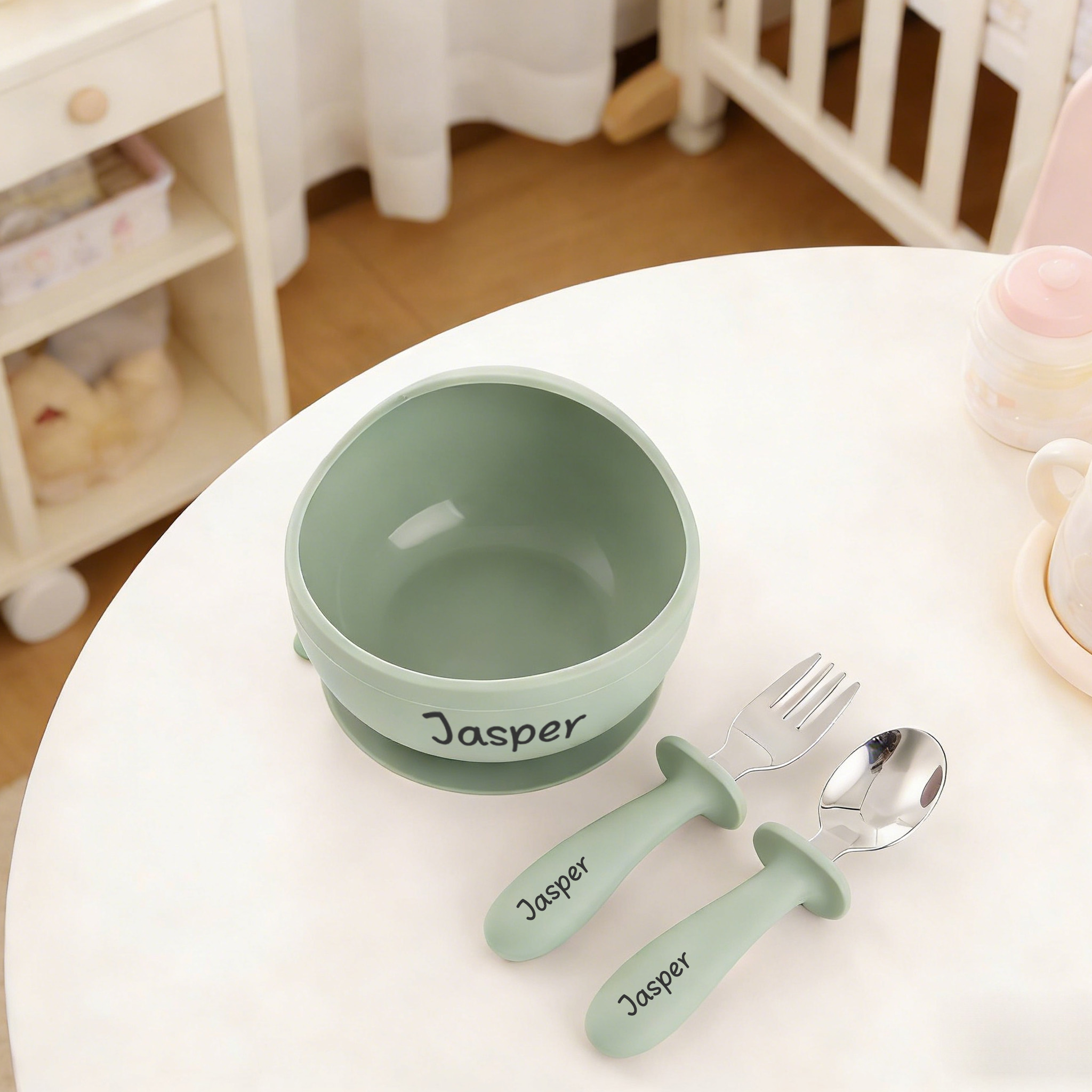 Personalized Silicone Bowl wit - Self Feed Spoon 评论和价格