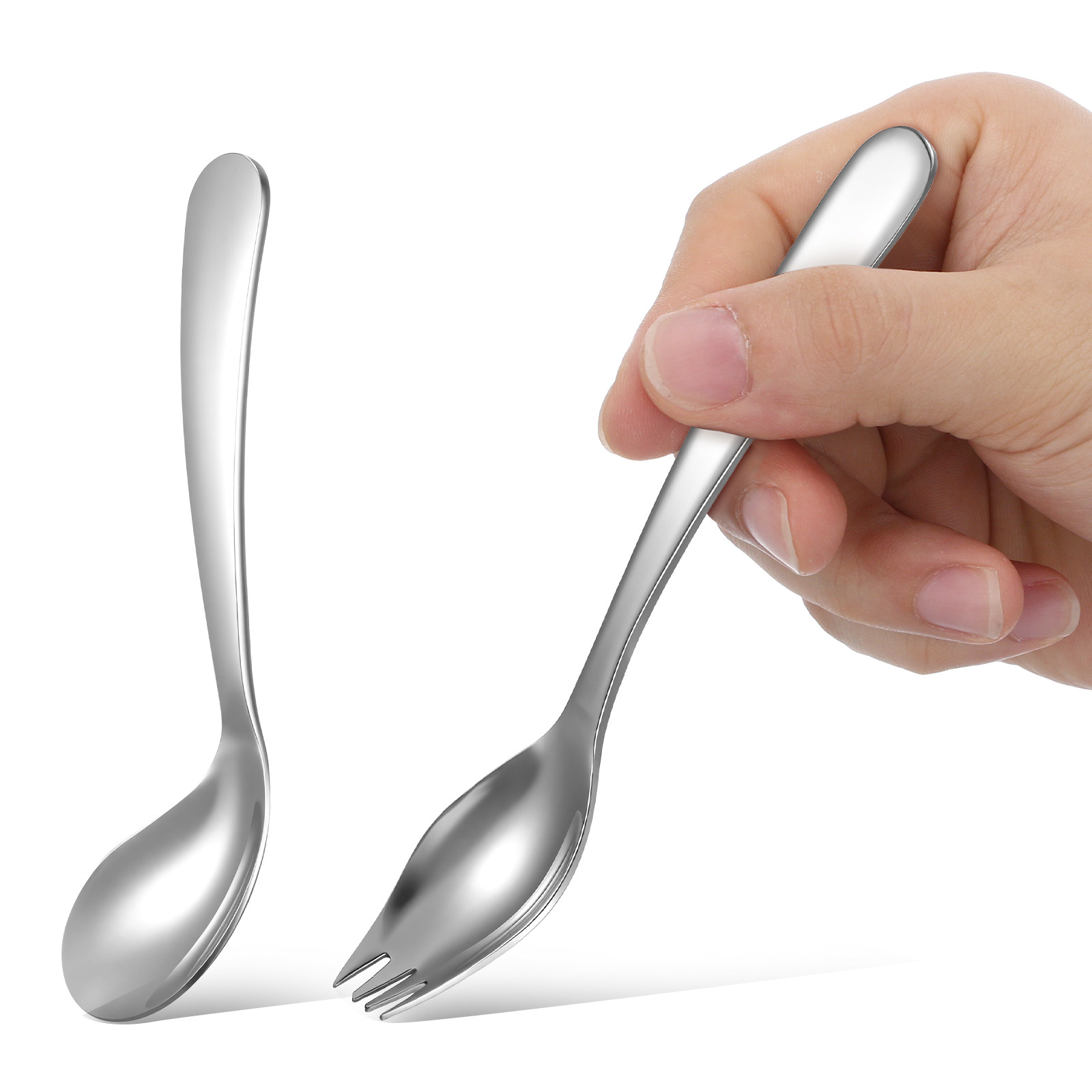 1Set Feeding Angled Spoon Stai - Self Feed Spoon 评论和价格