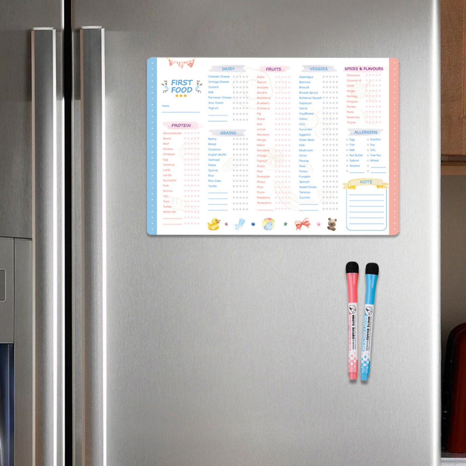 Magnetic Baby First Foods Chec - Baby Food Tracker 评论和价格