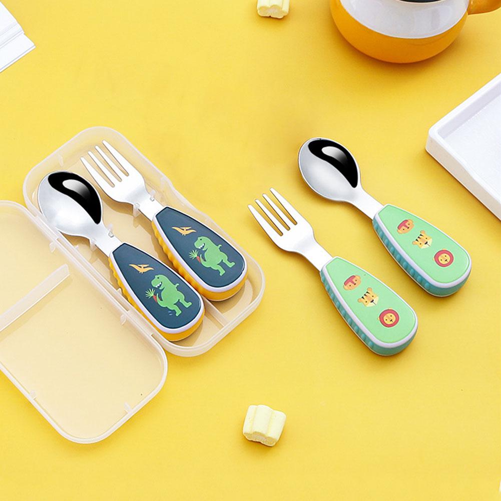 2pcs Cute Tableware Food Train - Baby Food Knife Set 评论和价格