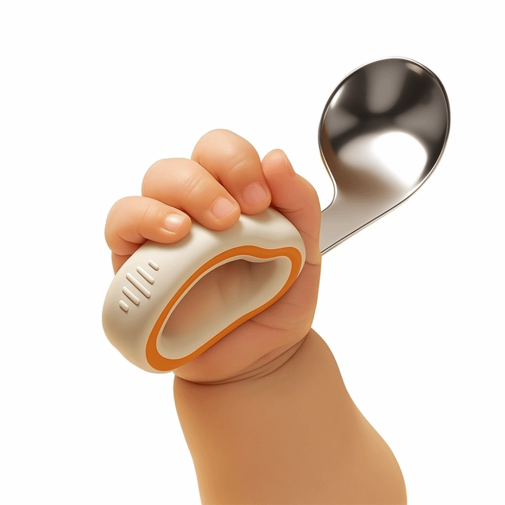 Silicone Baby Fork and Spoon S - Self Feed Spoon 评论和价格