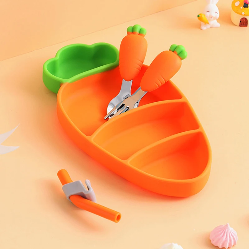 Children Carrot Silicone Table - Self Feed Spoon 评论和价格