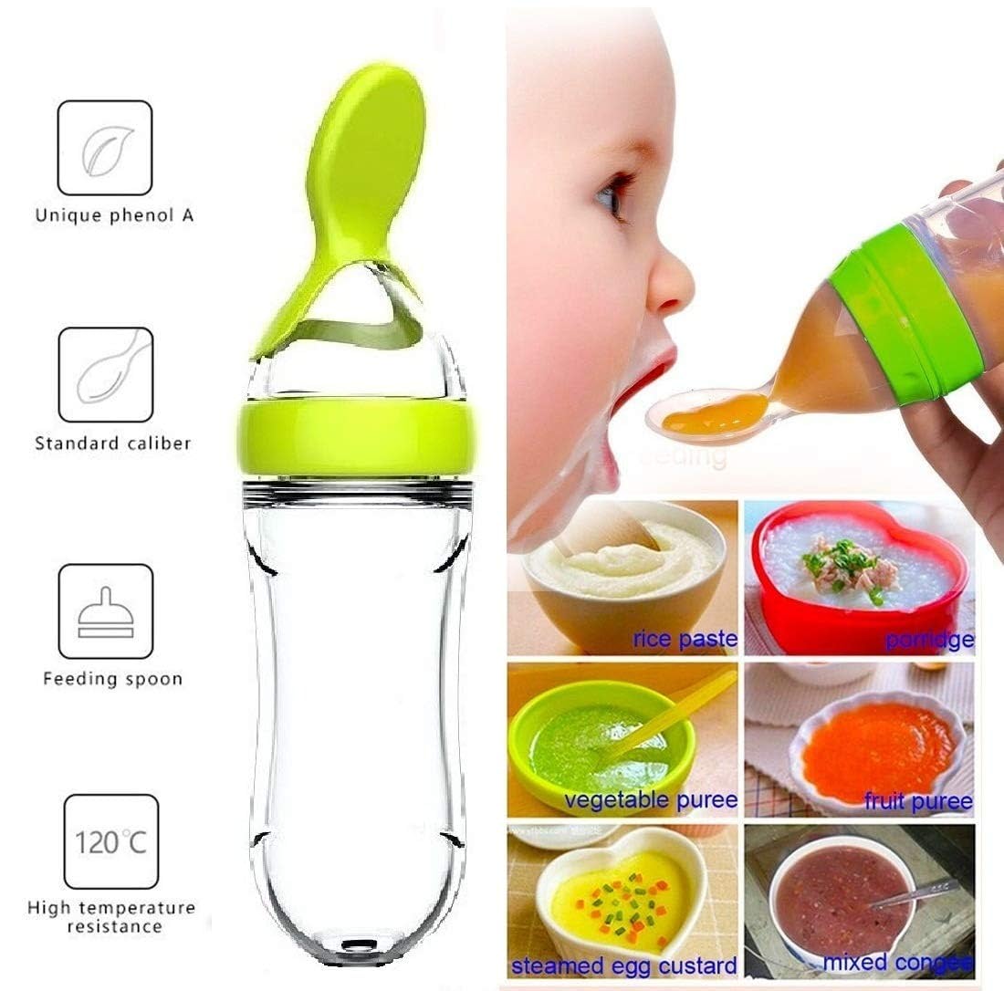 Squeezing Feeding Bottle Cup S - Baby Food Category 评论和价格
