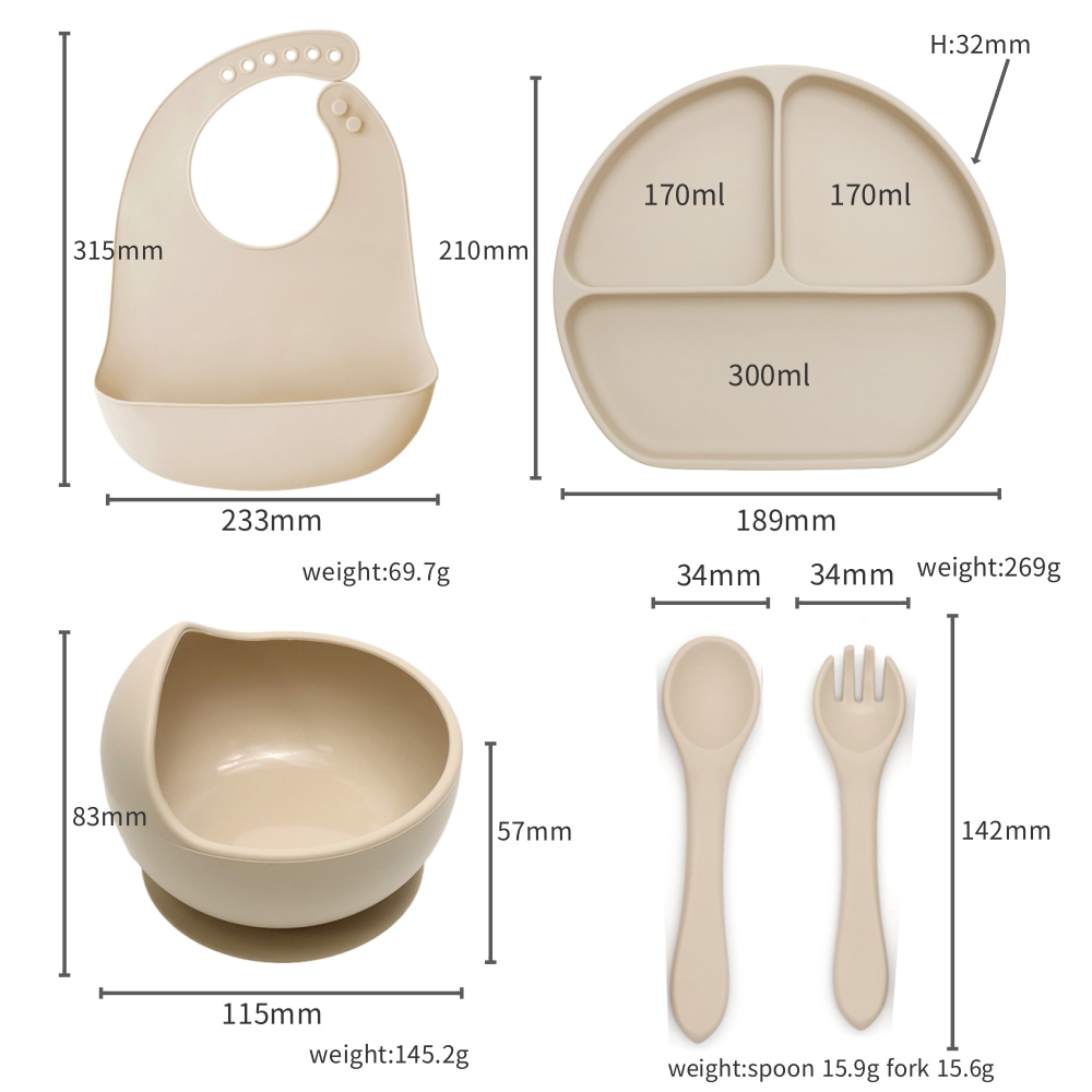 5pcs Bunny Baby Utensils Set,  - Baby Food Weaning 评论和价格