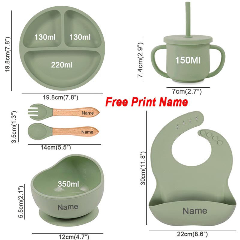 6Pcs Baby Feeding Set Free Per - Baby Food Utensil 评论和价格