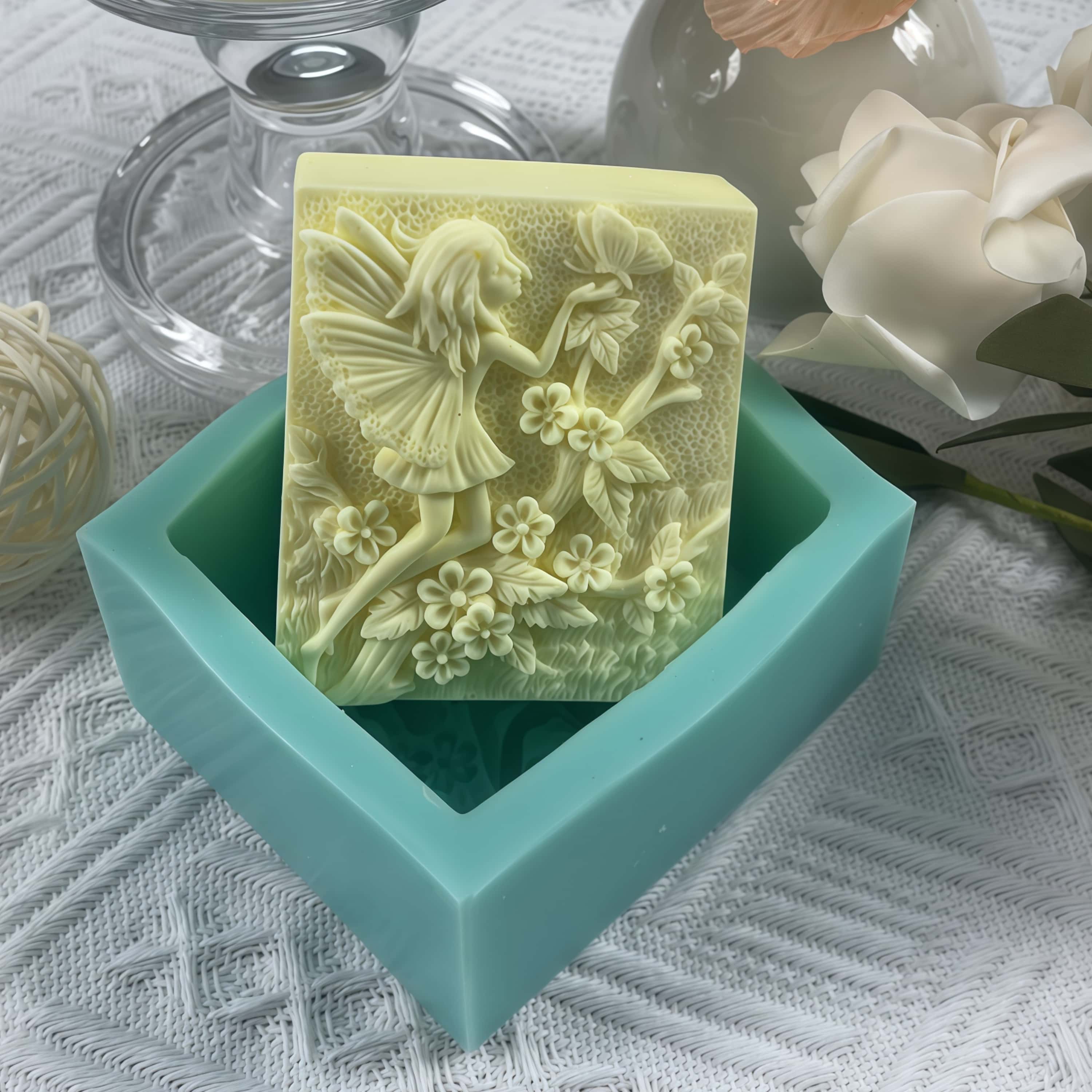 Silicone Soap Mold Flower Fair - Baby Food Natural 评论和价格