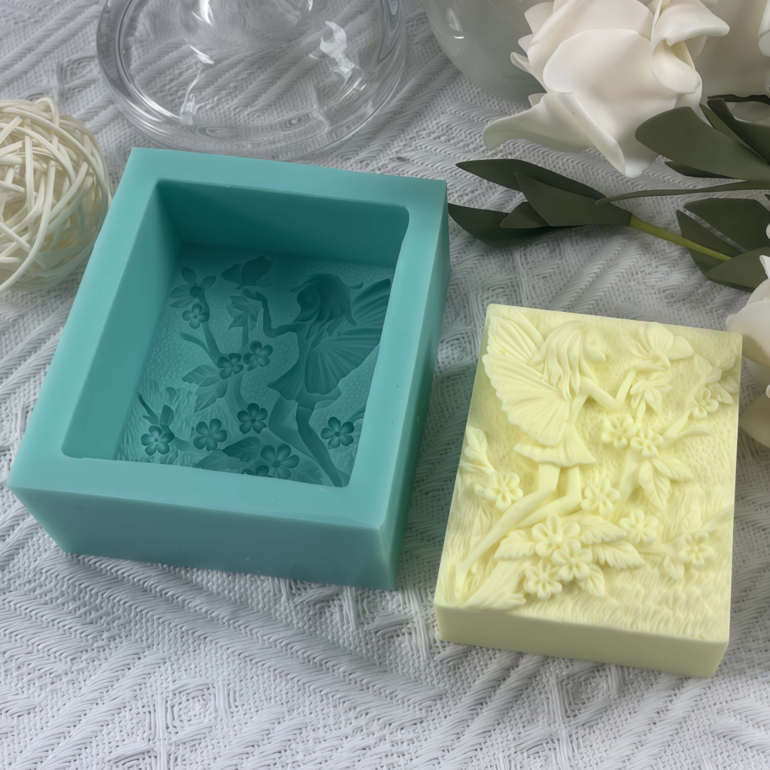 Silicone Soap Mold Flower Fair - Baby Food Natural 评论和价格