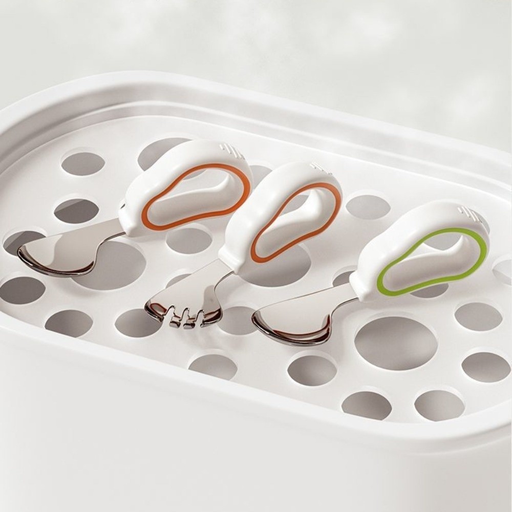 Silicone Baby Fork and Spoon S - Self Feed Spoon 评论和价格
