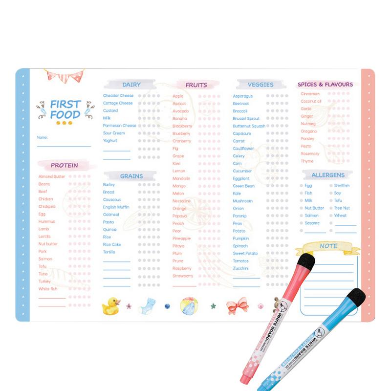 Reusable Kids Magnetic Daily F - Baby Food Tracker 评论和价格