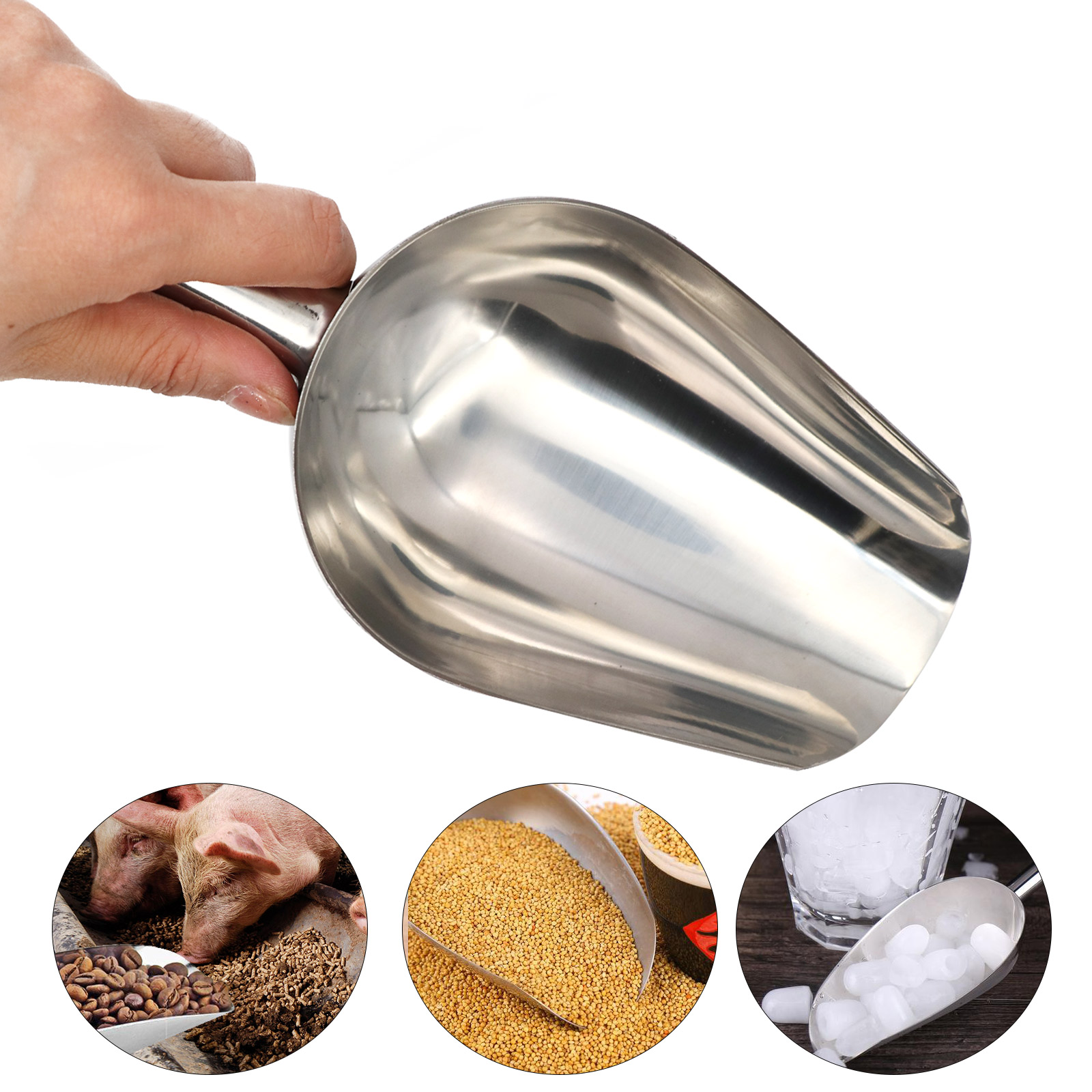 Pet Food Shovel Stainless Stee - Self Feed Spoon 评论和价格