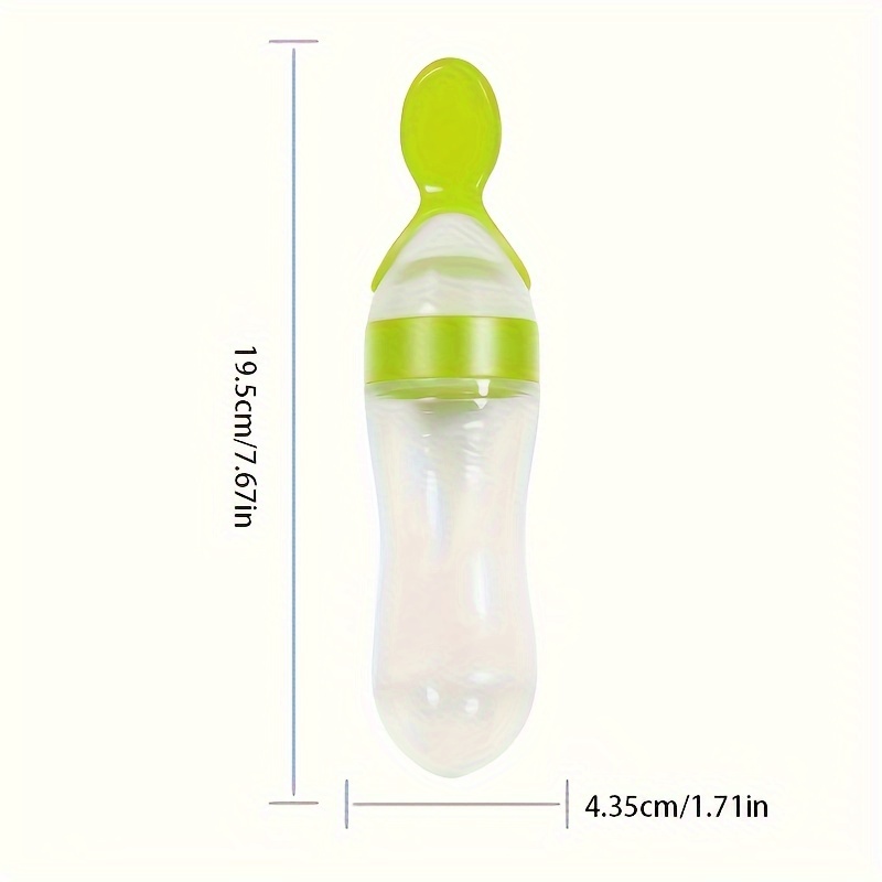 Baby Feeding Silicone Bottle w - Self Feed Spoon 评论和价格