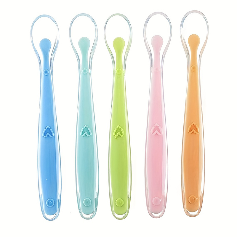 1/2pcs Soft Tip Baby Silicone  - Self Feed Spoon 评论和价格