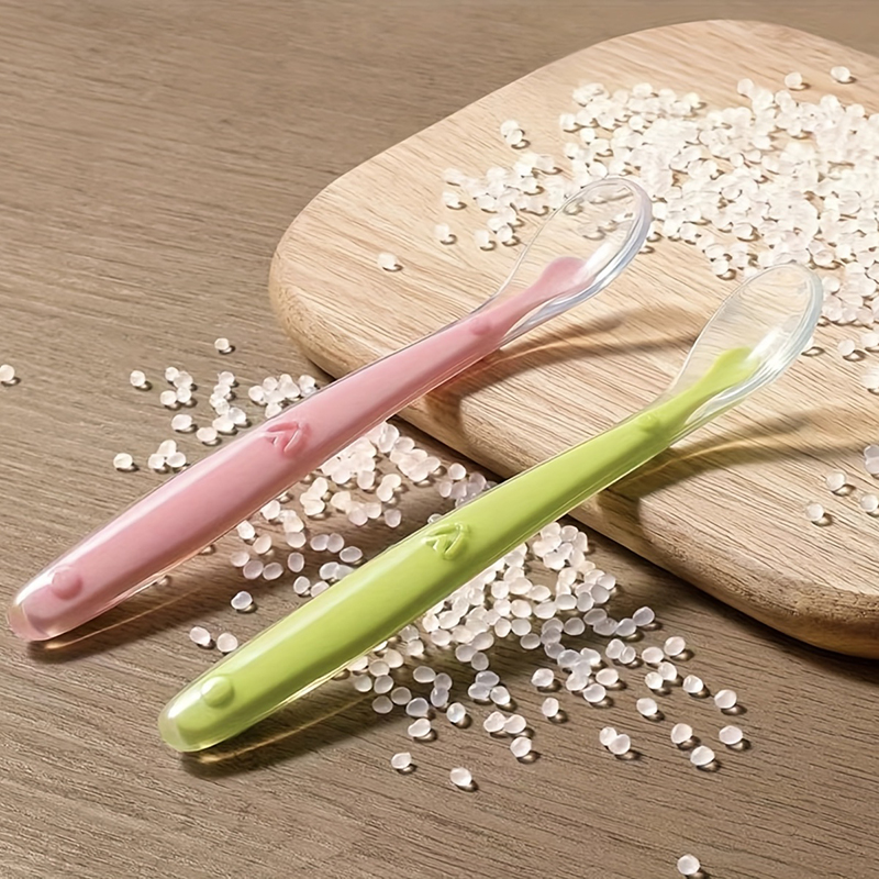 1/2pcs Soft Tip Baby Silicone  - Self Feed Spoon 评论和价格