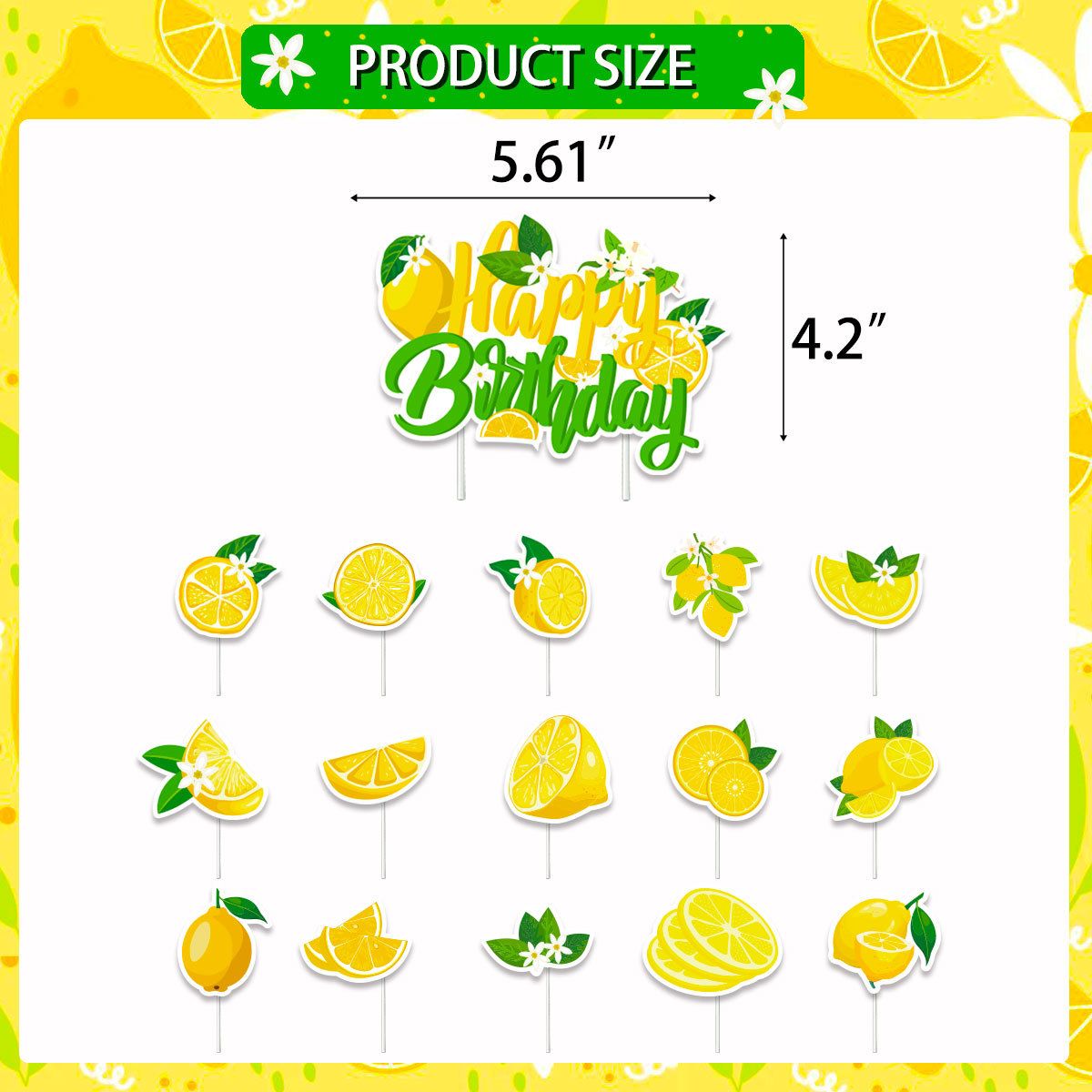 Lemon Cupcake Toppers Summer C - Baby Food Fruits 评论和价格