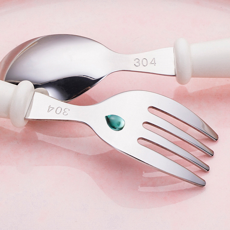Kids Spoon Fork Set Food Grade - Baby Food Knife Set 评论和价格