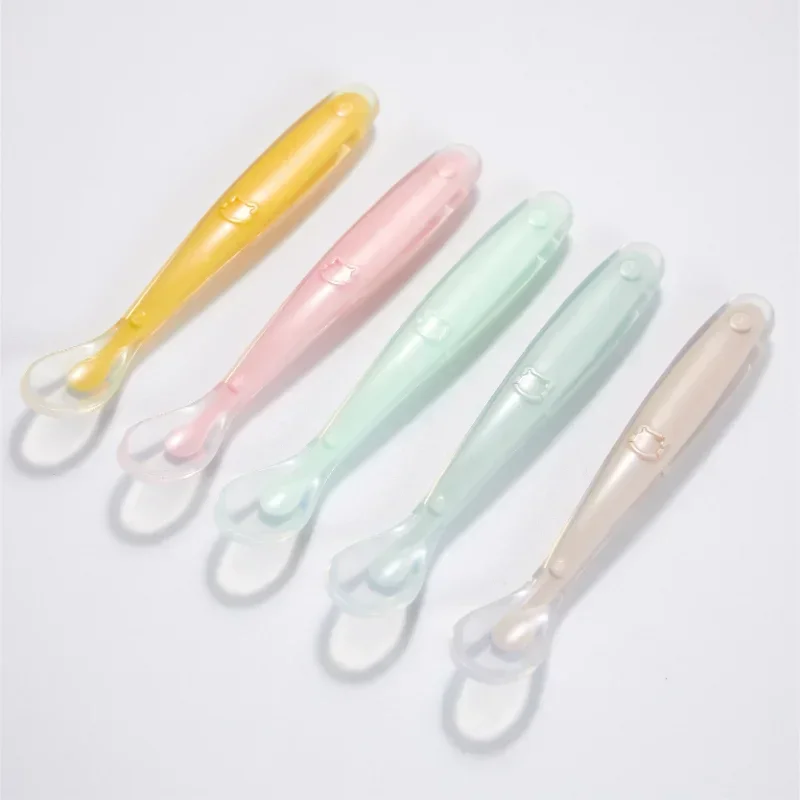 Soft Silicone Baby Spoon Toddl - Baby Food Utensil 评论和价格