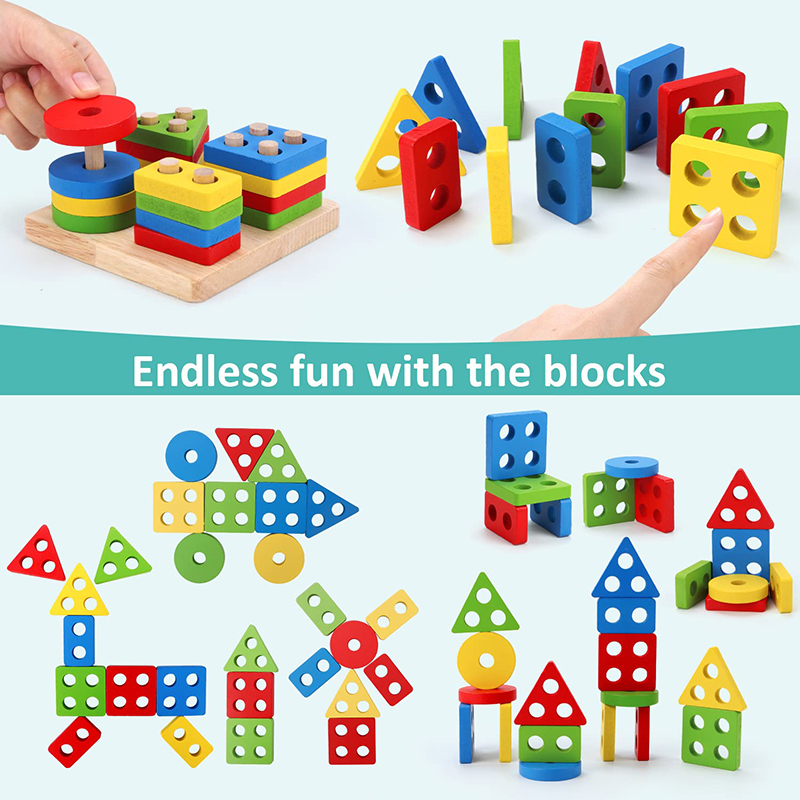 5-6pcs/set Montessori Wooden T - Baby Food Game 评论和价格
