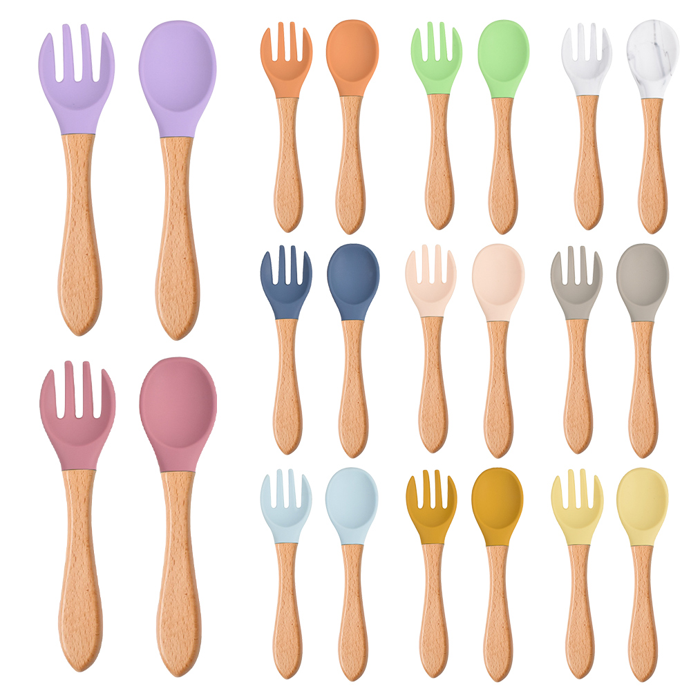2Pcs/Set Baby Silicone Spoon F - Baby Food Utensil 评论和价格
