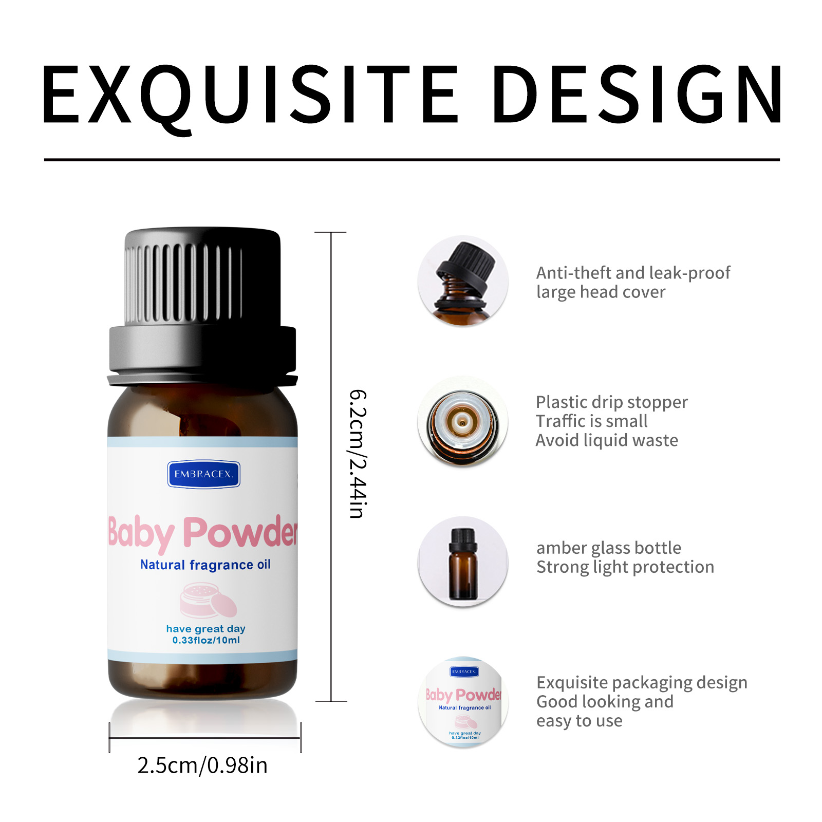 10ml Baby Powder Essential Oil - Baby Food Oil 评论和价格