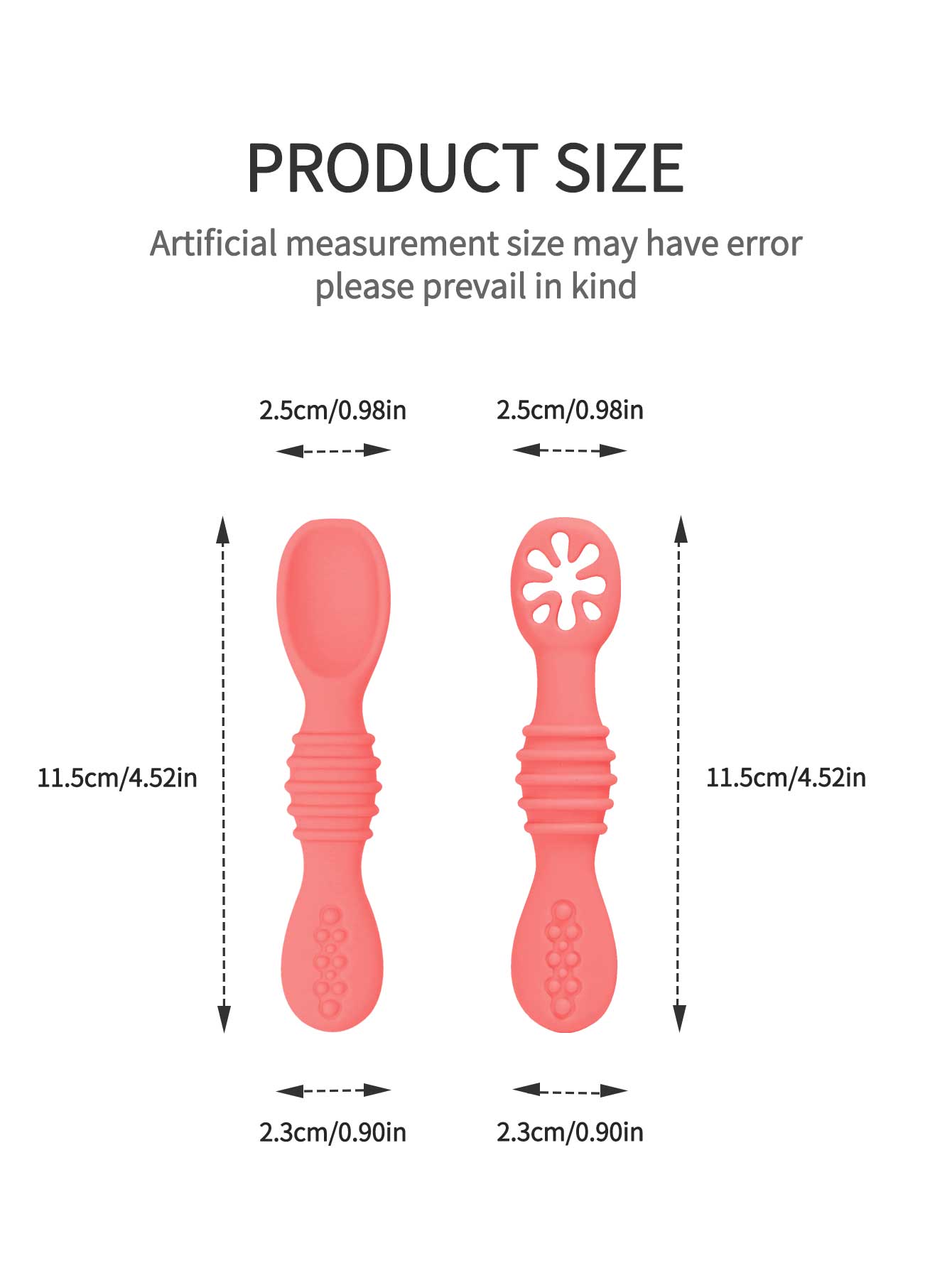 2Pcs Baby Silicone Sticky Spoo - Self Feed Spoon 评论和价格